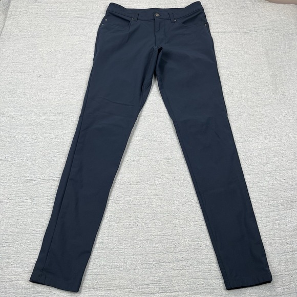Lululemon ABC Slim Commission Pant Mens 28 Blue Stretch 28x30 Warpstreme LM5439S - Picture 1 of 7